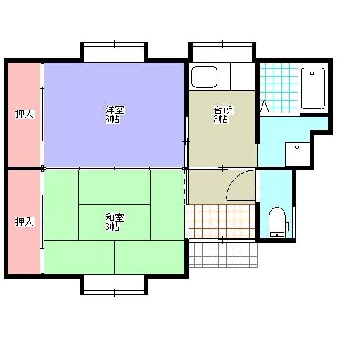 貸家　長瀬の物件間取画像