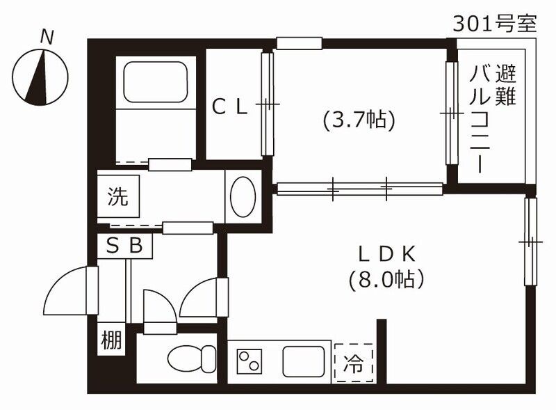 ハーモニーテラス旗屋の物件間取画像