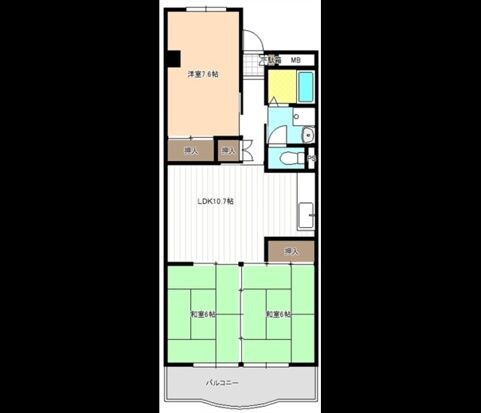 アーバンハイツの物件間取画像