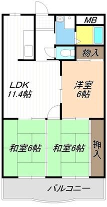 ハーバーグランドハイツ杉浦の物件間取画像