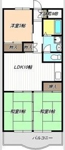 明正雅ハイツの物件間取画像