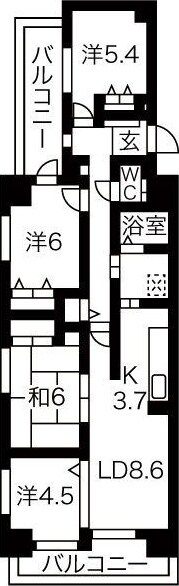 バンベール金山の物件間取画像