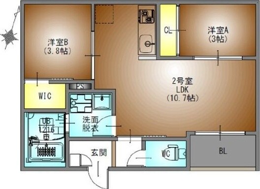 REGALEST観音の物件間取画像