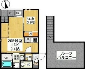Grandtic Residence堀田の物件間取画像