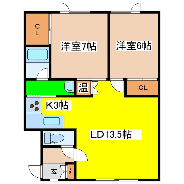 フリージアＳの物件間取画像