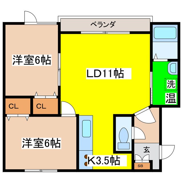 ハピネスハイムⅢの物件間取画像