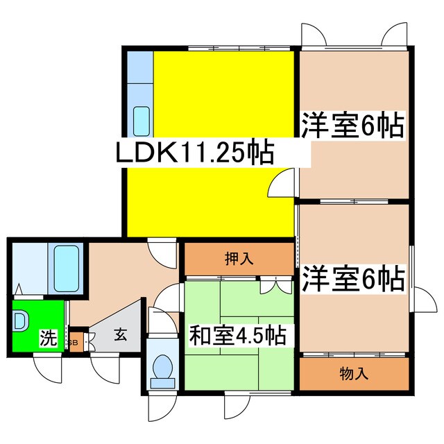 カーサドルチェの物件間取画像