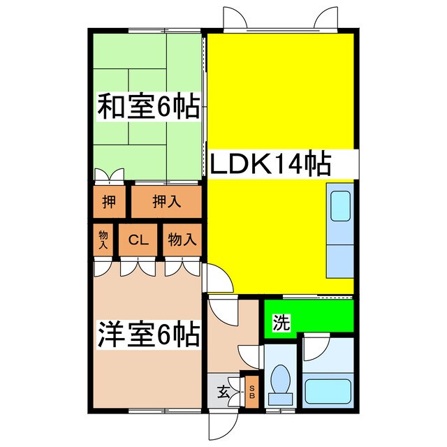 シャルム北見の物件間取画像