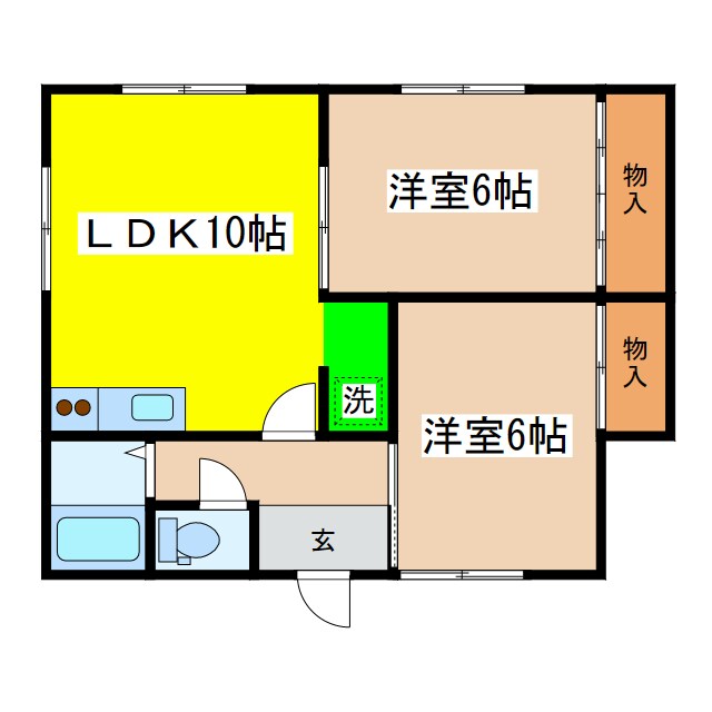 倖コーポの物件間取画像