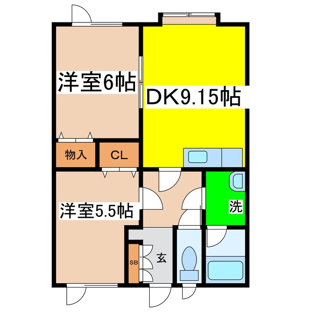 Ａフラット芦野の物件間取画像