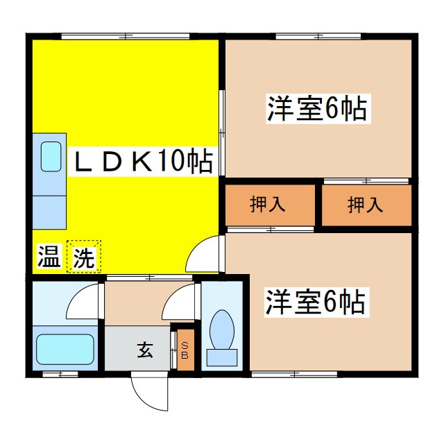 しんたにハイツの物件間取画像