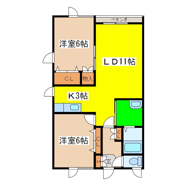 サンシャインＫＯＷＡの物件間取画像
