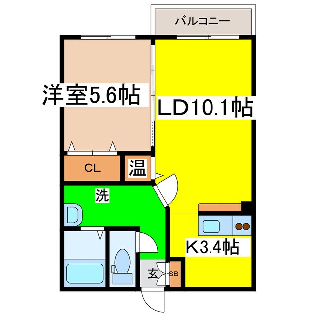 アビタパークサイド昭和中央の物件間取画像
