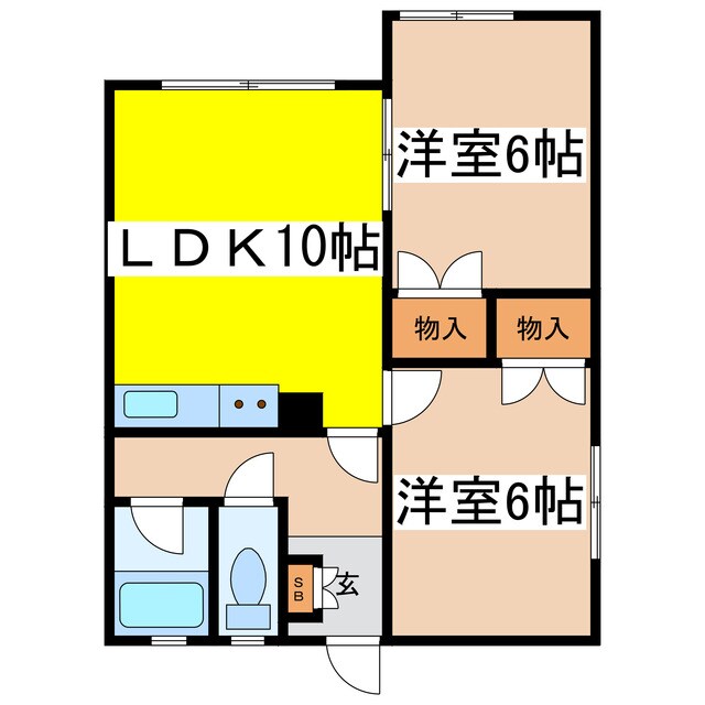 フラワーハイツ(鳥取北)の物件間取画像