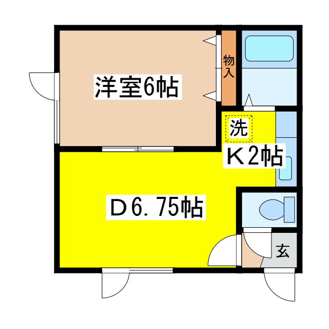 ひまわりハイツ昭和の物件間取画像