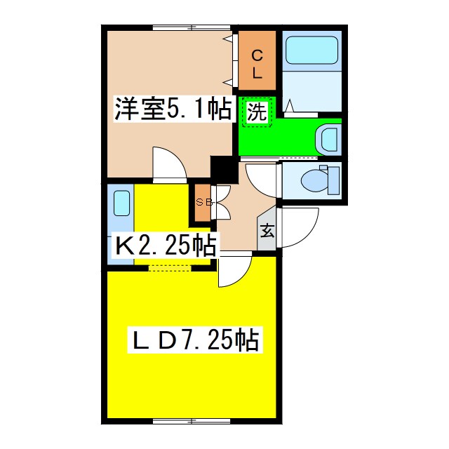 プランドール昭和の物件間取画像