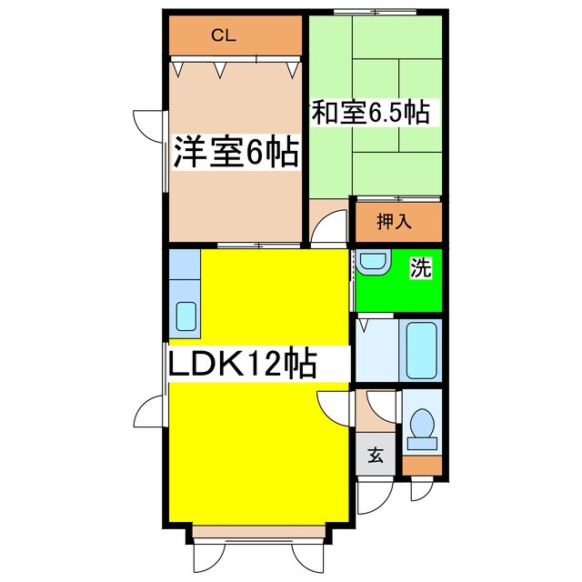 カネスハイツⅡの物件間取画像
