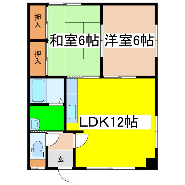 豊川パールハイツの物件間取画像