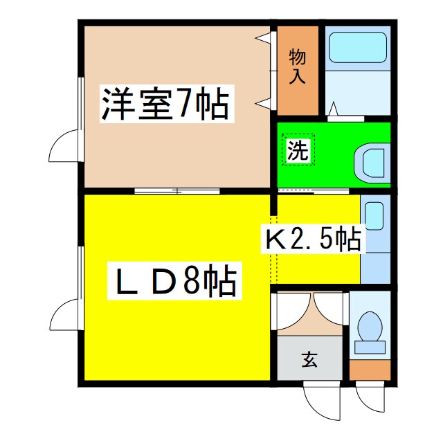 光昭ハイツの物件間取画像