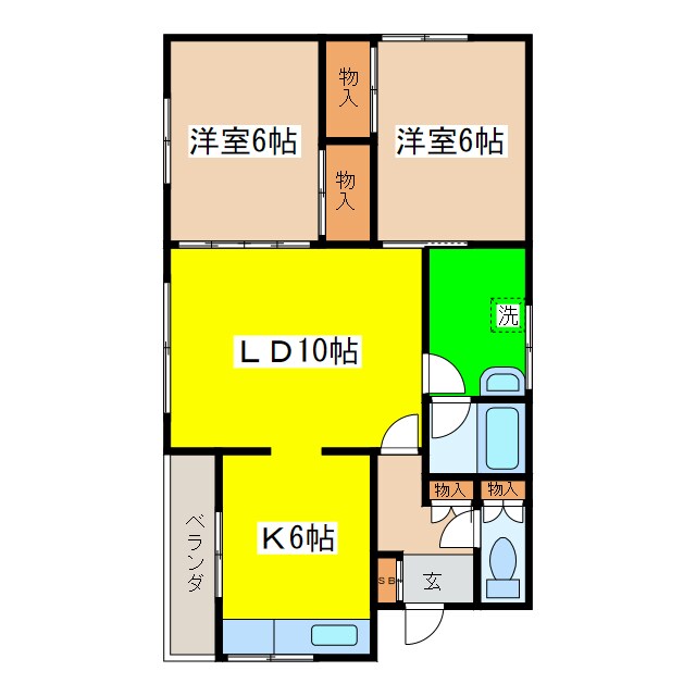 ひまわりハイツの物件間取画像
