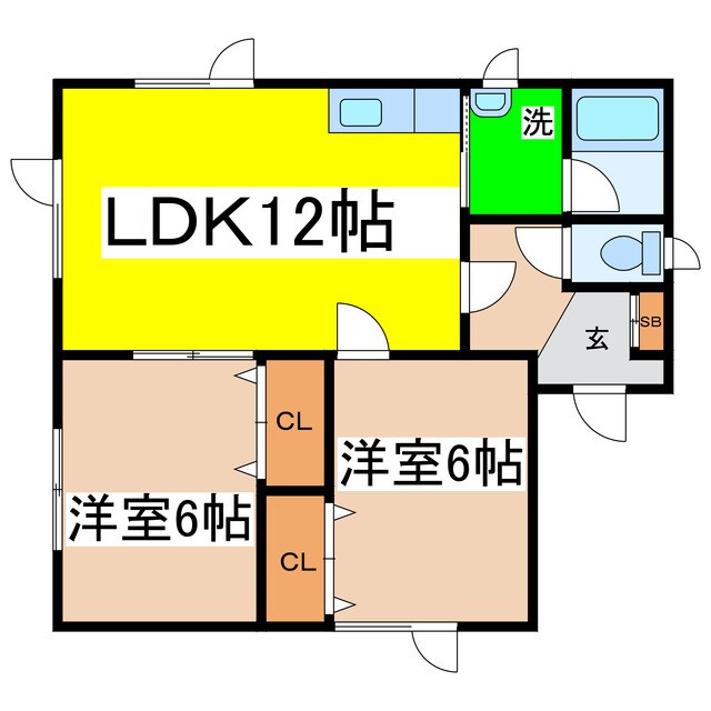 まるきハイツの物件間取画像