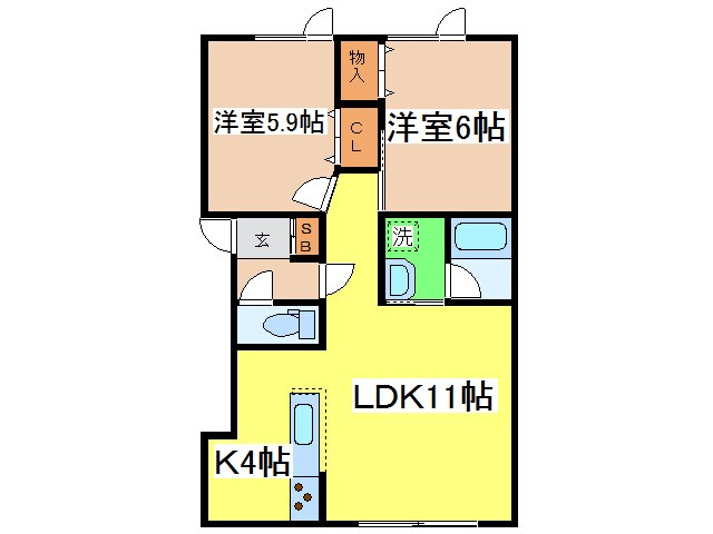 シャロームＫの物件間取画像