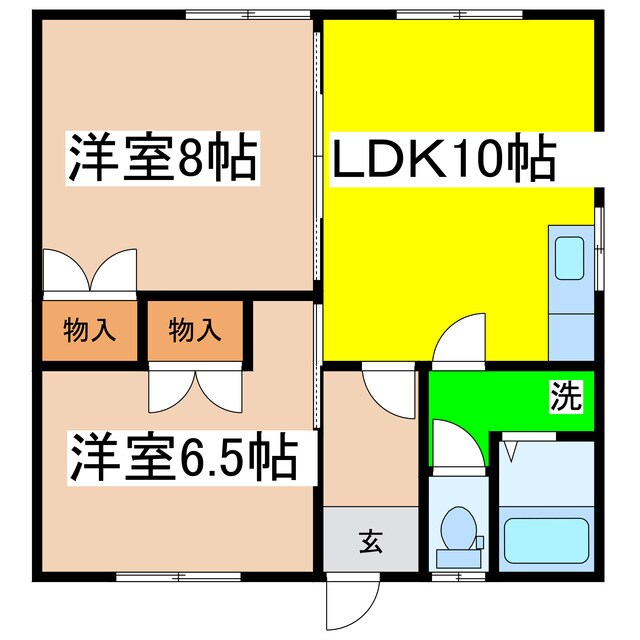 都マンション（鳥取北５－１４－１４）の物件間取画像