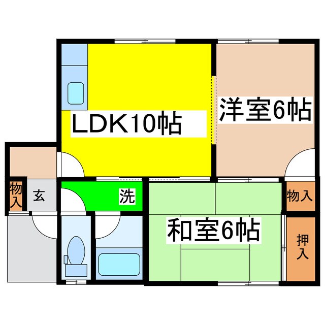 マルショウハイツの物件間取画像