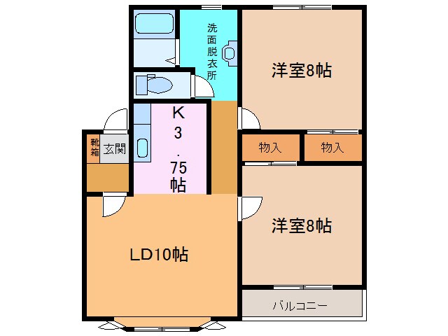 ラッキーストリッジⅢの物件間取画像