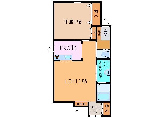 西9南31一棟二戸の物件間取画像