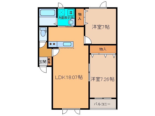 コルサKの物件間取画像