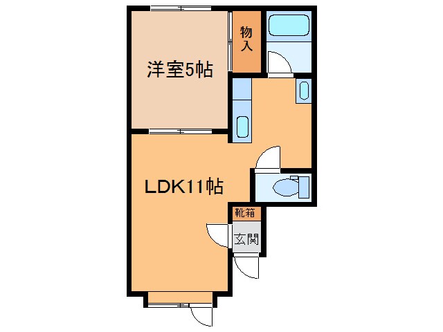 コーポリバーサイド328の物件間取画像