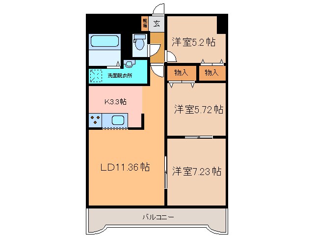 アーベイン重陽の物件間取画像