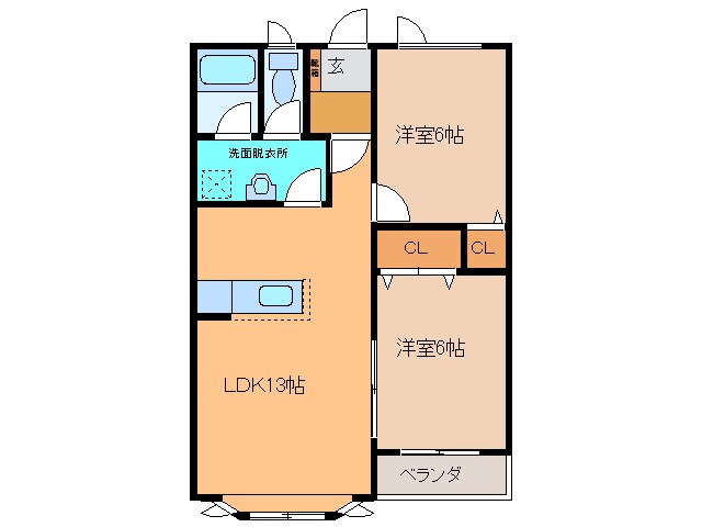 シャトーマルセンの物件間取画像