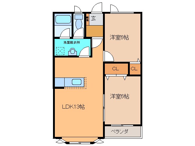 シャトーマルセンの物件間取画像