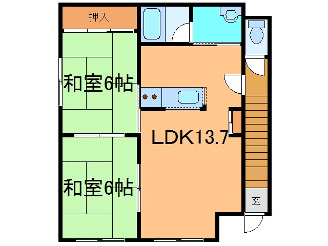 メゾンシャトーの物件間取画像