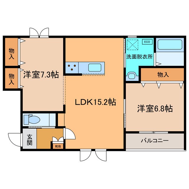 エマーブルⅢの物件間取画像
