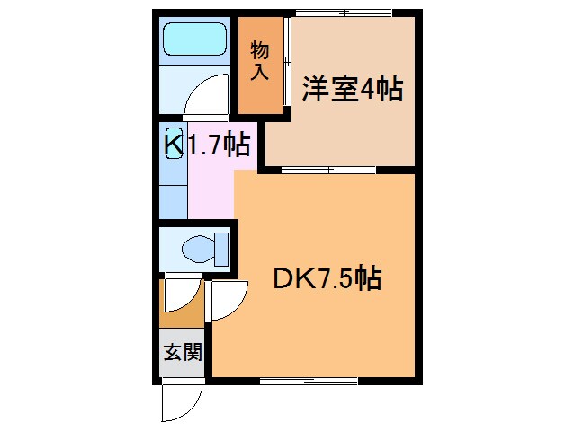 セントラルガーデン10Bの物件間取画像