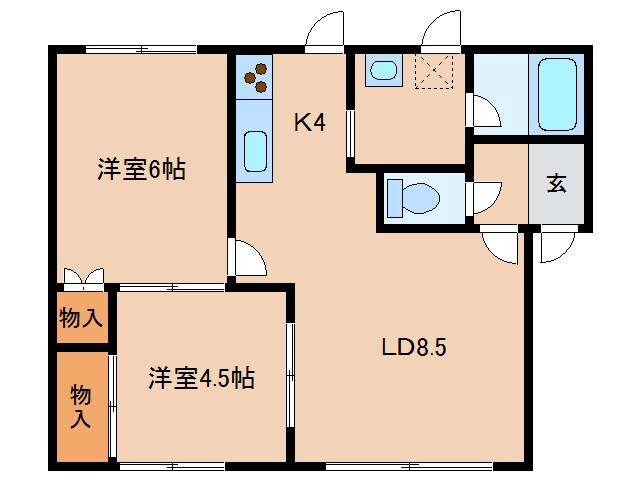 グランディール15の物件間取画像