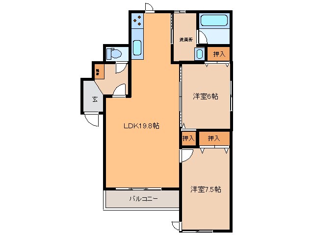 ウエスト蔵の物件間取画像