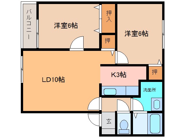 ハイセレール若葉の物件間取画像