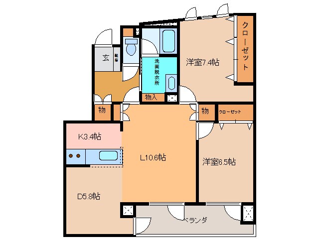 カーサ・ミアの物件間取画像