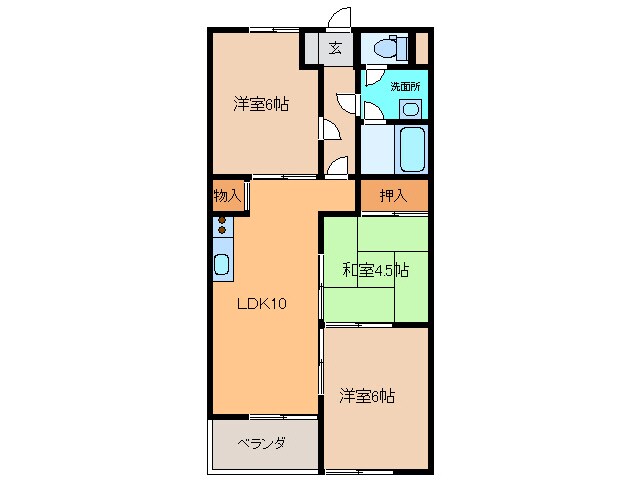 シャトーレの物件間取画像