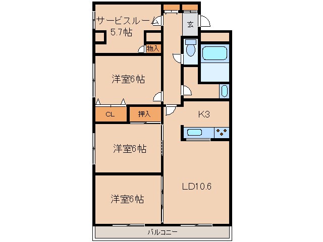 パシフィック・クリオコートの物件間取画像
