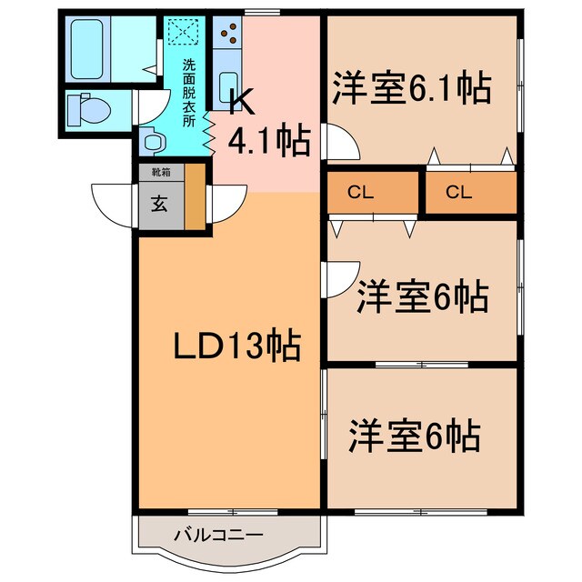 パティオあかしやⅠの物件間取画像