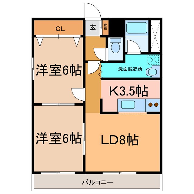 エスポワールの物件間取画像