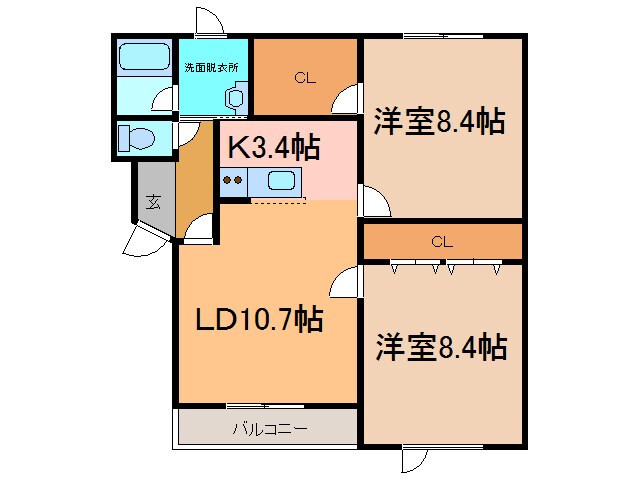 WEST202の物件間取画像