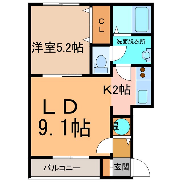 エルレーブⅠの物件間取画像