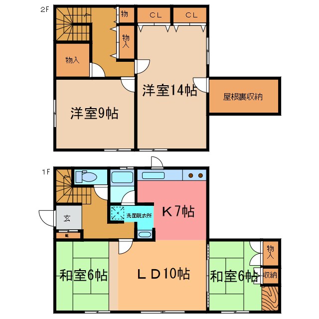 西21南2借家（ムサシ邸）の物件間取画像
