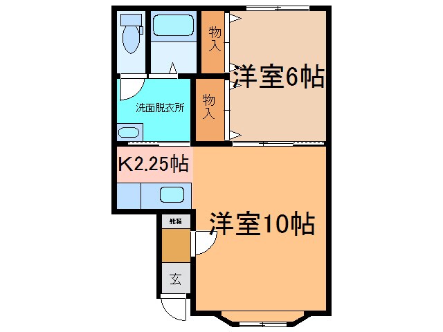ソシエⅠ・Ⅱの物件間取画像